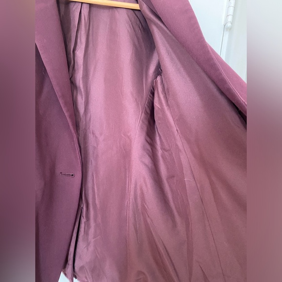 EUC Ann Taylor Factory plum purple blazer jacket contemporary 80’s look coat 12 - Picture 8 of 12